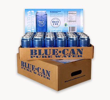 Blue Can Emergency Water